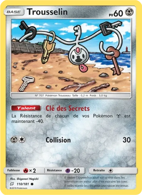 Carte Pokémon Trousselin 110/181, extension Duo de Choc