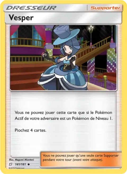 Carte Pokémon Vesper 141/181, extension Duo de Choc