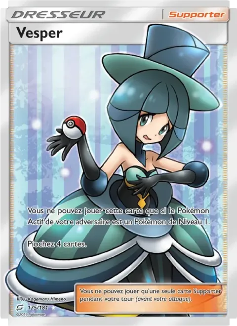 Carte Pokémon Vesper 175/181, extension Duo de Choc