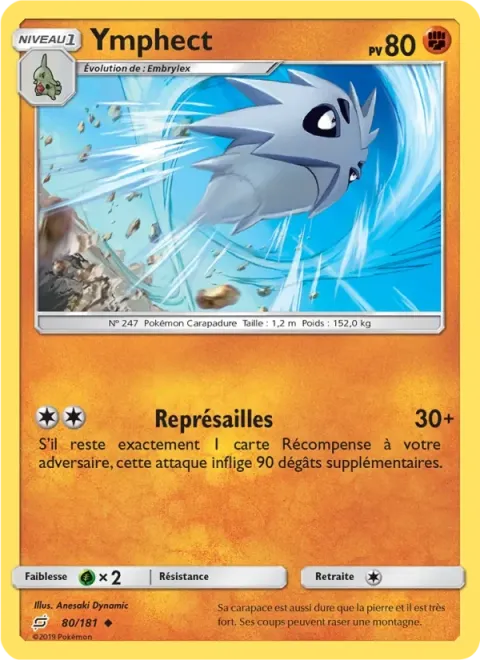 Carte Pokémon Ymphect 080/181, extension Duo de Choc