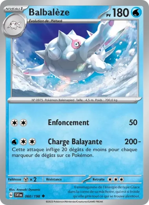 Carte Pokémon Balbalèze 060/198, extension Écarlate et Violet