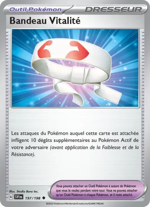Carte Pokémon Bandeau Vitalité 197/198, extension Écarlate et Violet