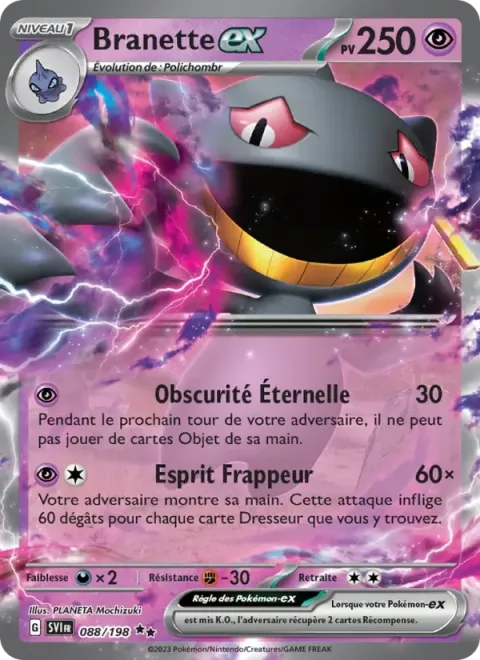 Carte Pokémon Branette-ex 088/198, extension Écarlate et Violet