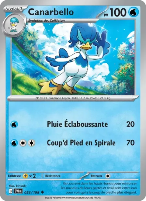 Carte Pokémon Canarbello 053/198, extension Écarlate et Violet