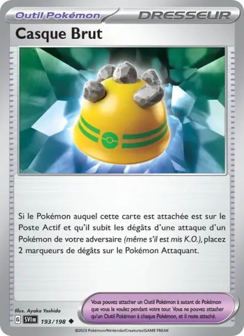 Carte Pokémon Casque Brut 193/198, extension Écarlate et Violet