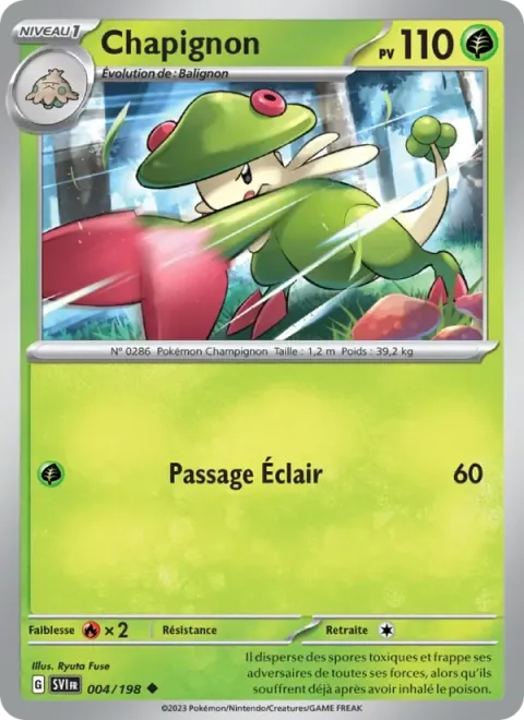 Carte Pokémon Chapignon 004/198, extension Écarlate et Violet