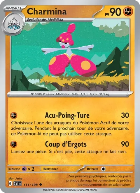 Carte Pokémon Charmina 111/198, extension Écarlate et Violet