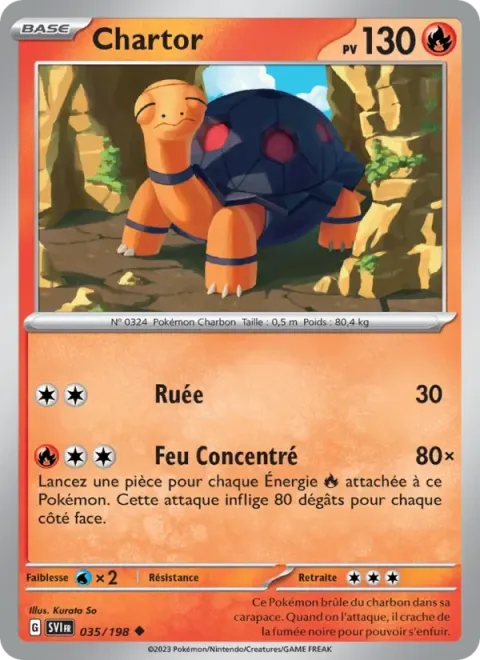 Carte Pokémon Chartor 035/198, extension Écarlate et Violet