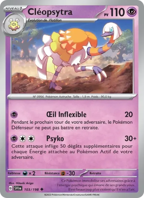 Carte Pokémon Cléopsytra 103/198, extension Écarlate et Violet