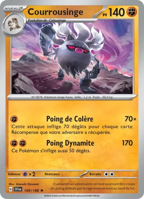 Carte Pokémon Courrousinge 109/198, extension Écarlate et Violet