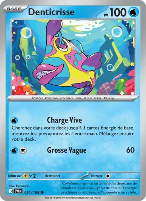 Carte Pokémon Denticrisse 051/198, extension Écarlate et Violet