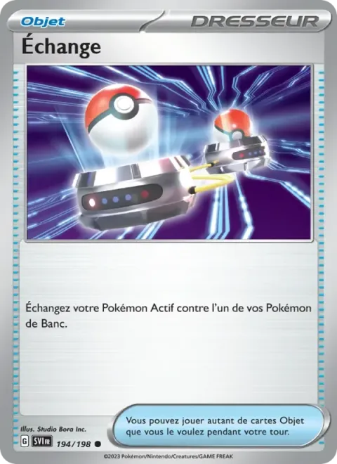 Carte Pokémon Échange 194/198, extension Écarlate et Violet