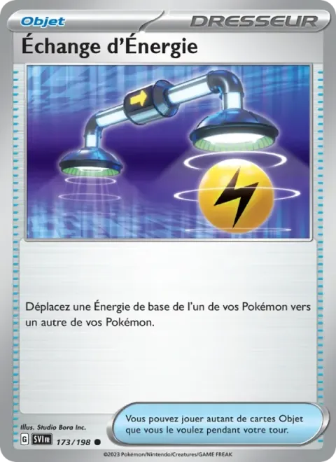 Carte Pokémon Échange d’Énergie 173/198, extension Écarlate et Violet