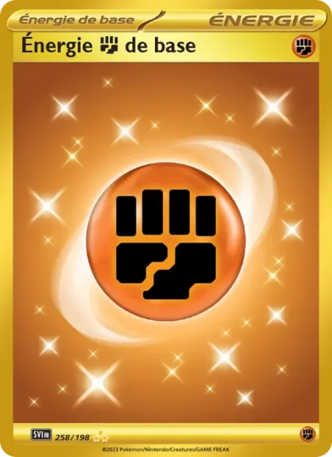 Carte Pokémon Énergie Combat de base 258/198, extension Écarlate et Violet