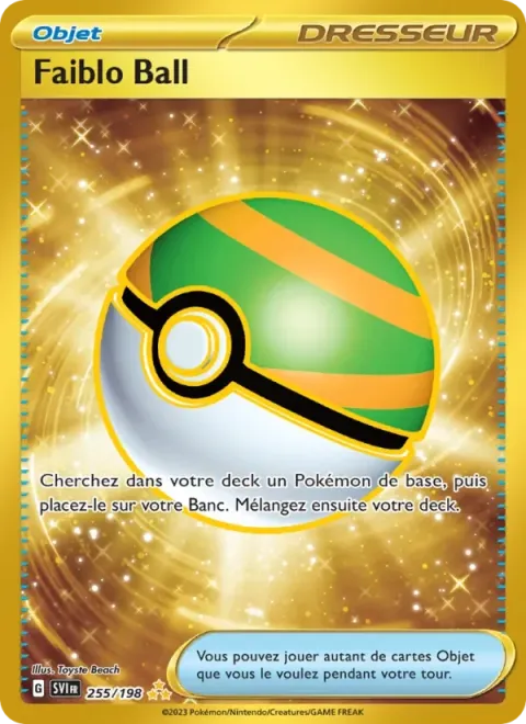 Carte Pokémon Faiblo Ball 255/198, extension Écarlate et Violet