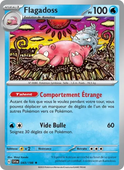 Carte Pokémon Flagadoss 043/198, extension Écarlate et Violet