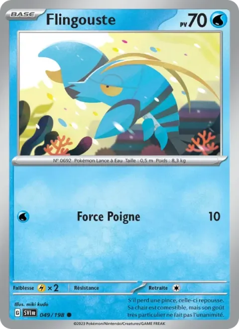 Carte Pokémon Flingouste 049/198, extension Écarlate et Violet