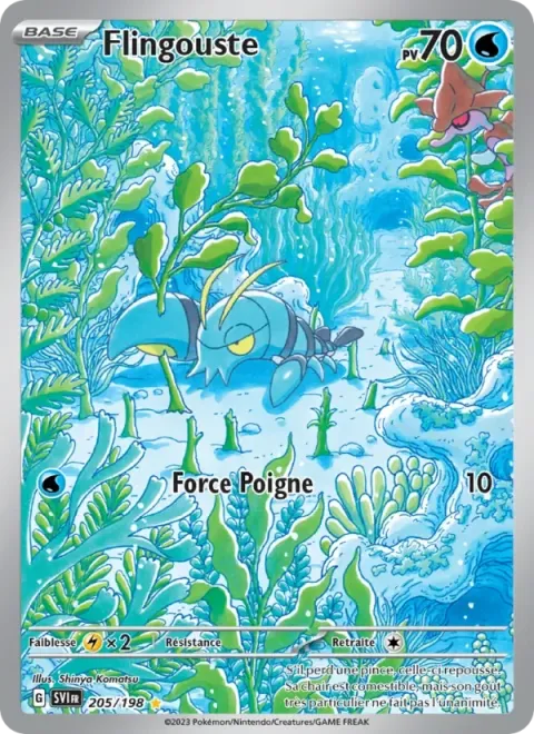 Carte Pokémon Flingouste 205/198, extension Écarlate et Violet
