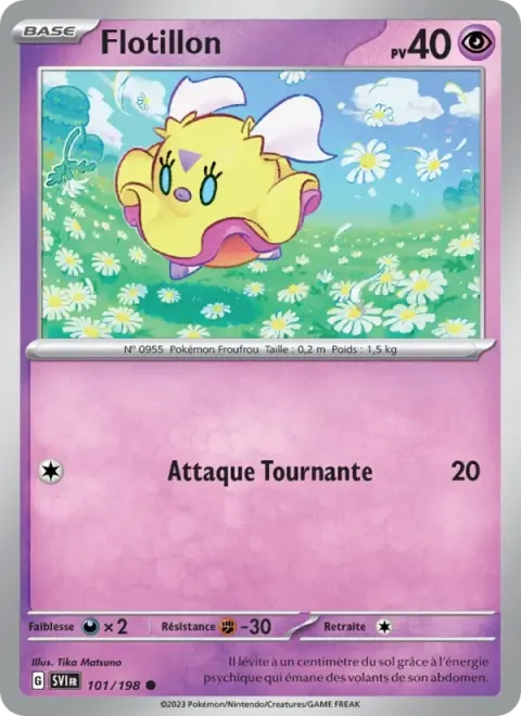Carte Pokémon Flotillon 101/198, extension Écarlate et Violet