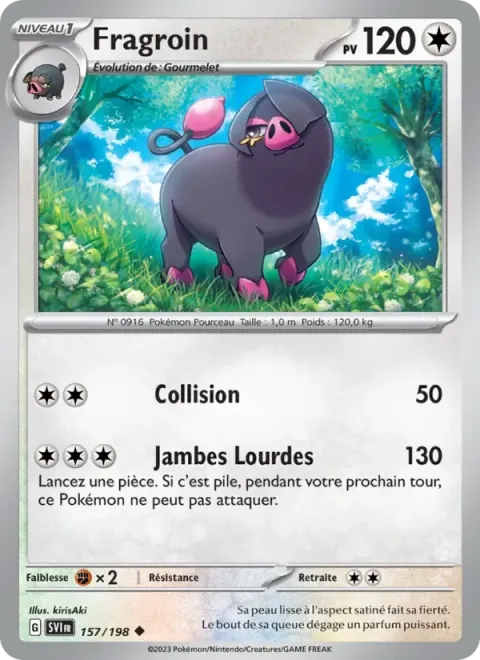 Carte Pokémon Fragroin 157/198, extension Écarlate et Violet