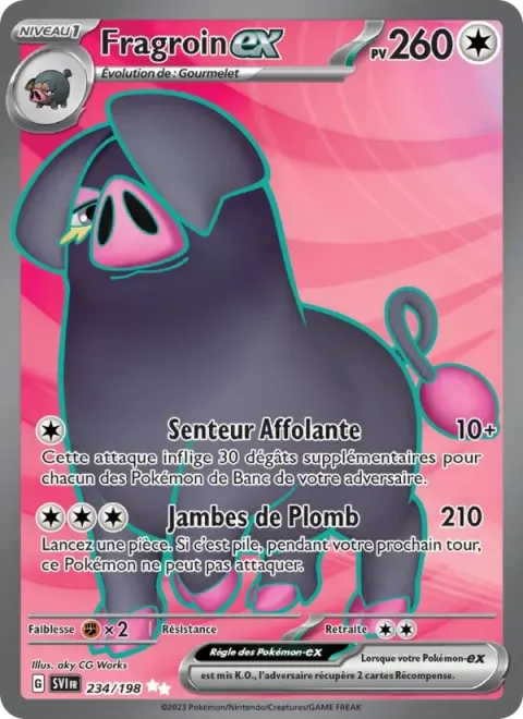 Carte Pokémon Fragroin-ex 234/198, extension Écarlate et Violet