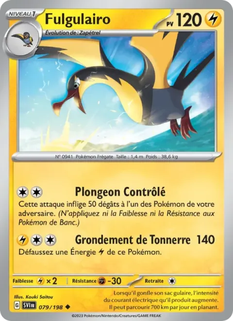 Carte Pokémon Fulgulairo 079/198, extension Écarlate et Violet