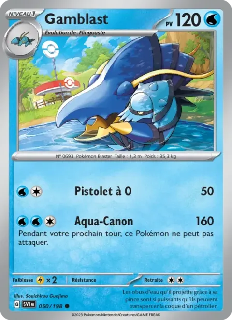 Carte Pokémon Gamblast 050/198, extension Écarlate et Violet