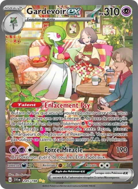 Carte Pokémon Gardevoir-ex 245/198, extension Écarlate et Violet