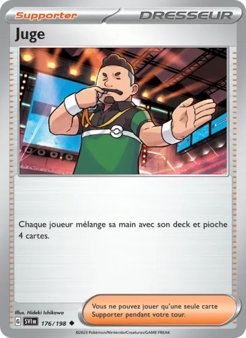 Carte Pokémon Juge 176/198, extension Écarlate et Violet