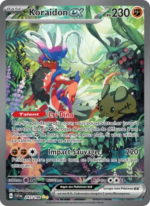 Carte Pokémon Koraidon-ex 247/198, extension Écarlate et Violet