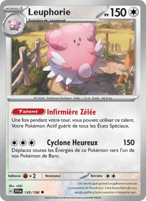 Carte Pokémon Leuphorie 145/198, extension Écarlate et Violet