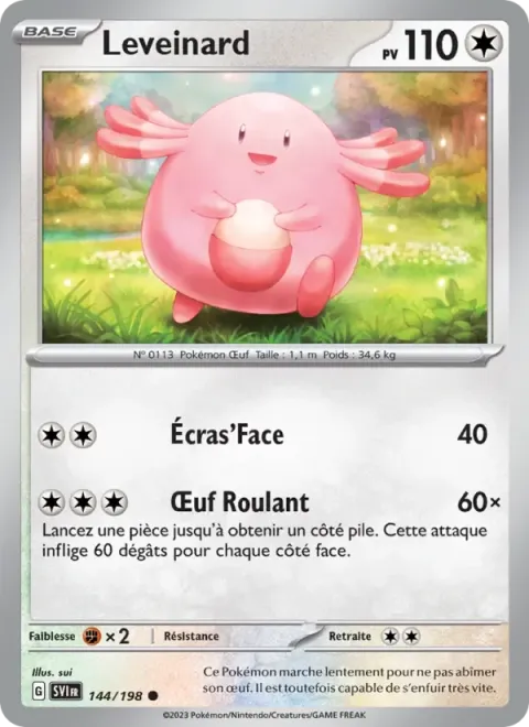 Carte Pokémon Leveinard 144/198, extension Écarlate et Violet