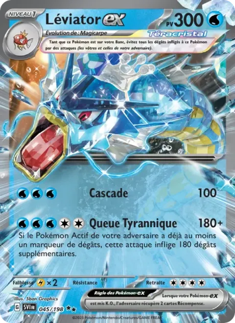 Carte Pokémon Léviator-ex 045/198, extension Écarlate et Violet