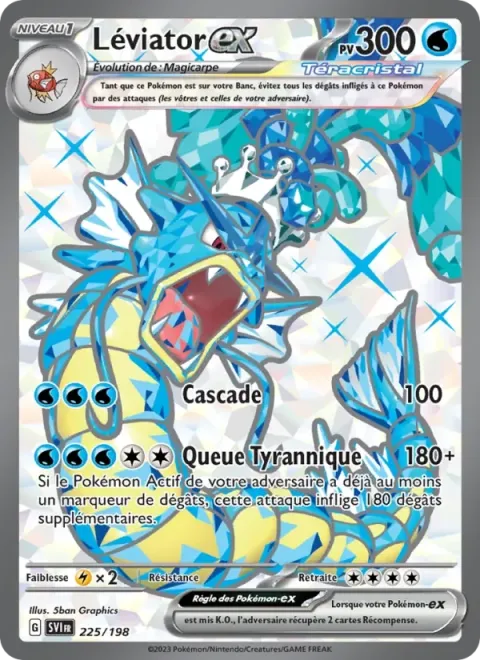 Carte Pokémon Léviator-ex 225/198, extension Écarlate et Violet