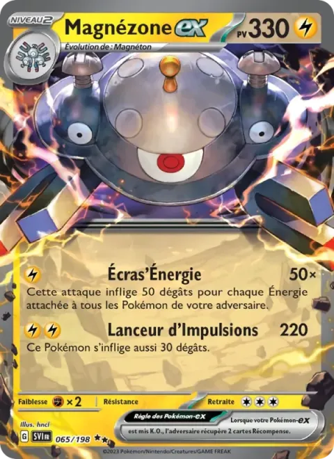 Carte Pokémon Magnézone-ex 065/198, extension Écarlate et Violet