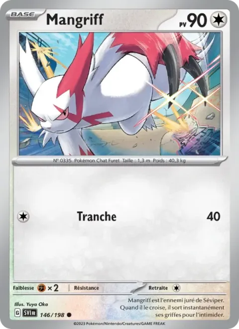 Carte Pokémon Mangriff 146/198, extension Écarlate et Violet