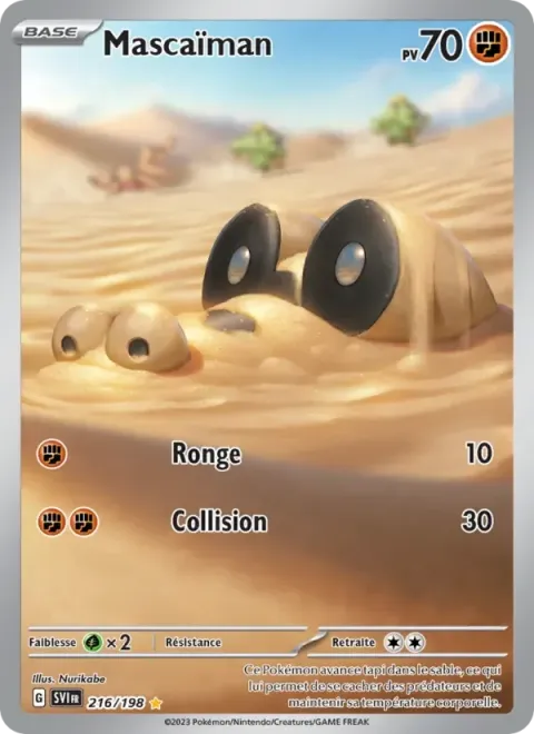 Carte Pokémon Mascaïman 216/198, extension Écarlate et Violet