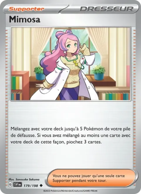 Carte Pokémon Mimosa 179/198, extension Écarlate et Violet