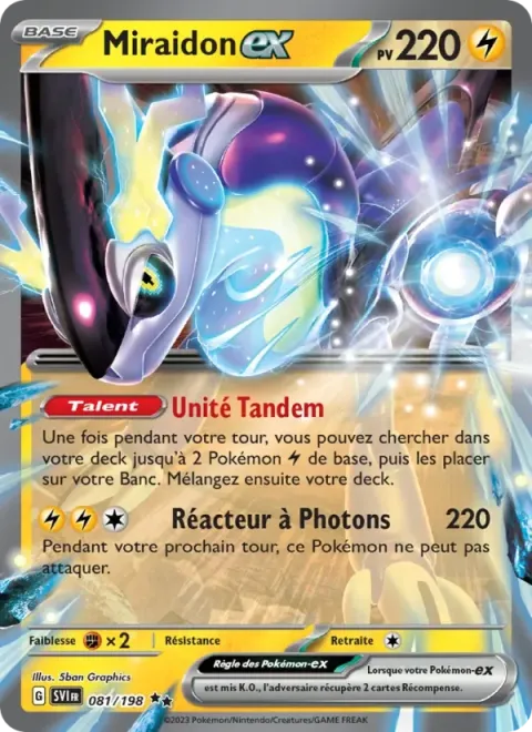 Carte Pokémon Miraidon-ex 081/198, extension Écarlate et Violet