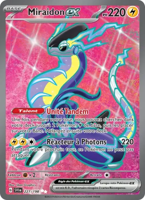 Carte Pokémon Miraidon-ex 227/198, extension Écarlate et Violet