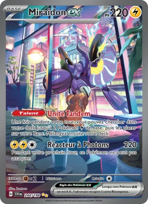 Carte Pokémon Miraidon-ex 244/198, extension Écarlate et Violet