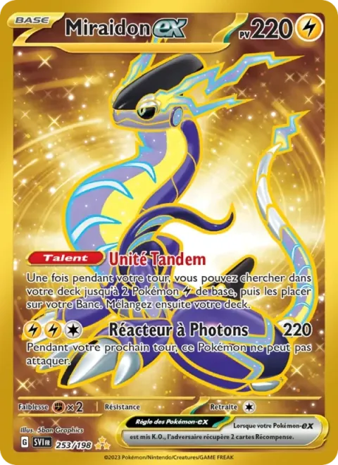 Carte Pokémon Miraidon-ex 253/198, extension Écarlate et Violet