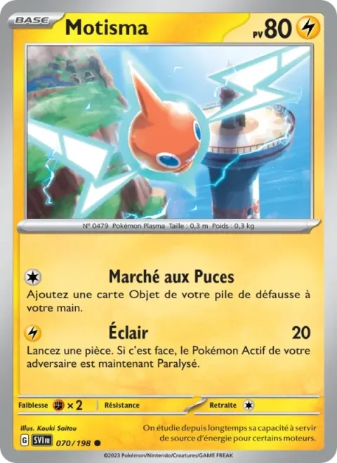 Carte Pokémon Motisma 070/198, extension Écarlate et Violet