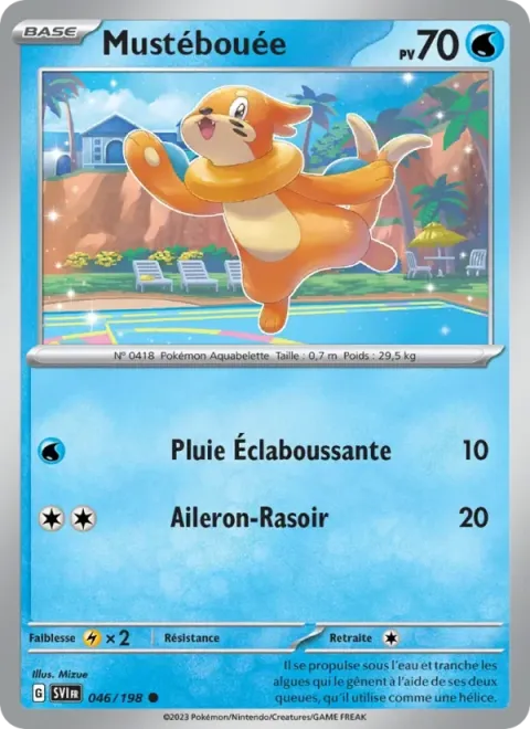 Carte Pokémon Mustébouée 046/198, extension Écarlate et Violet