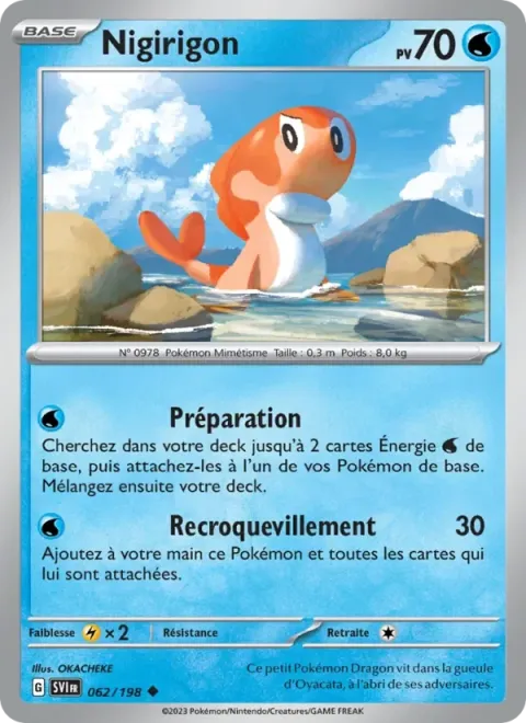 Carte Pokémon Nigirigon 062/198, extension Écarlate et Violet