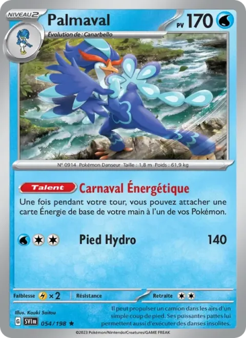 Carte Pokémon Palmaval 054/198, extension Écarlate et Violet