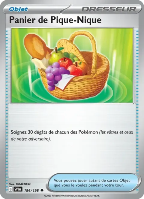 Carte Pokémon Panier de Pique-Nique 184/198, extension Écarlate et Violet