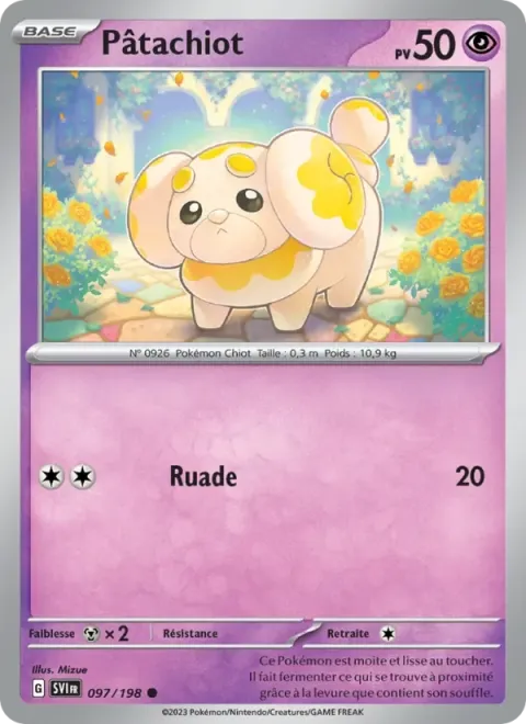 Carte Pokémon Pâtachiot 097/198, extension Écarlate et Violet