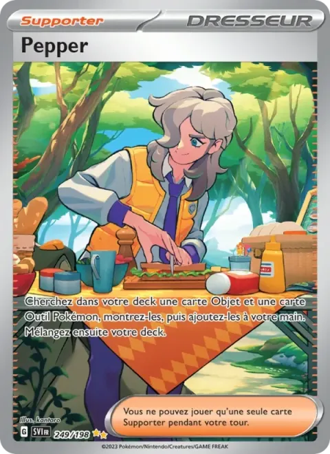 Carte Pokémon Pepper 249/198, extension Écarlate et Violet