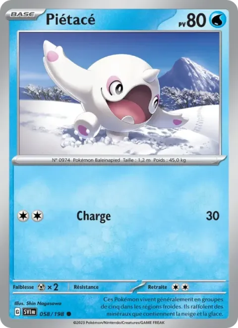 Carte Pokémon Piétacé 058/198, extension Écarlate et Violet